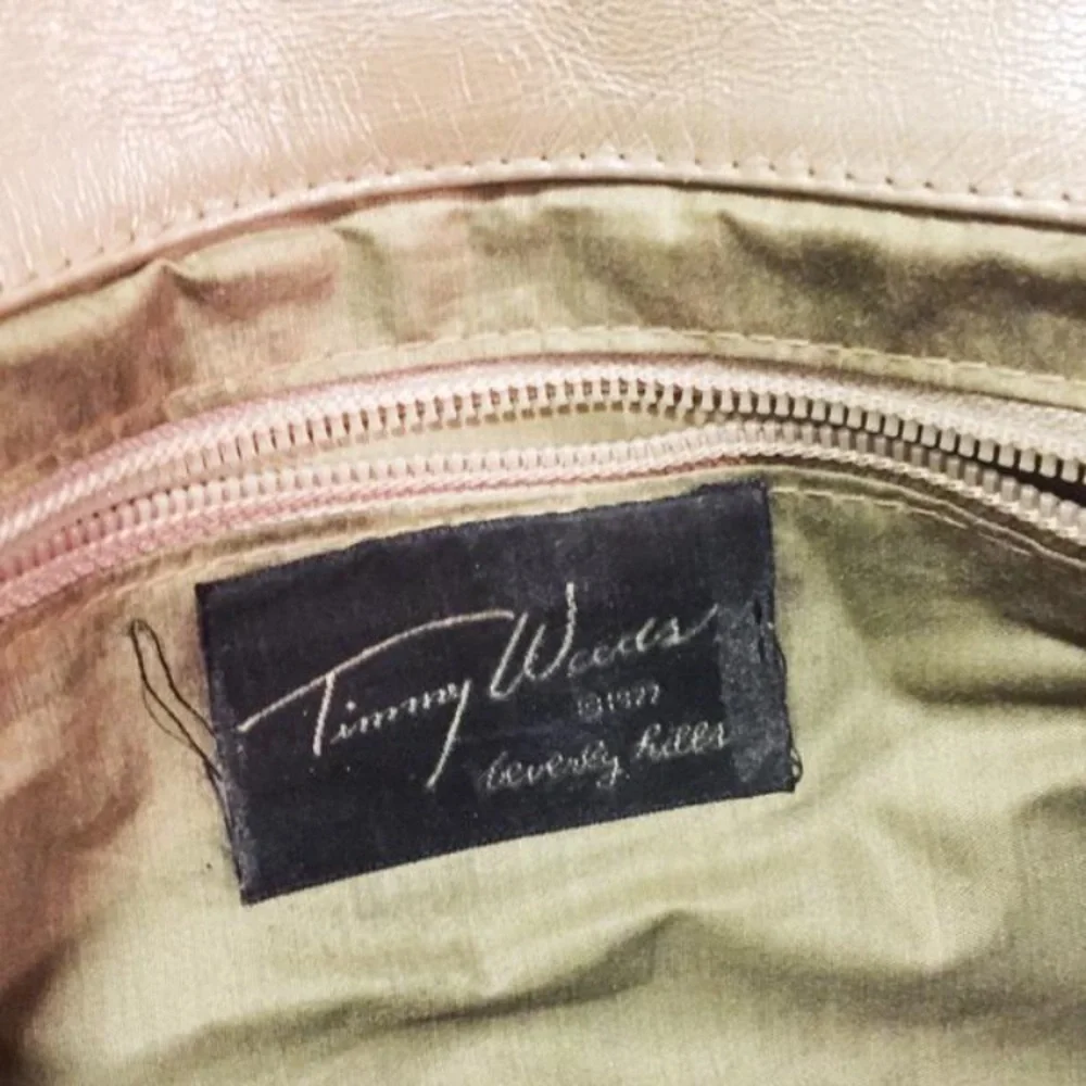 Timmy Woods Beverly Hills leather snakeskin evening flap bag